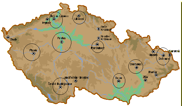 Map of the regional partners