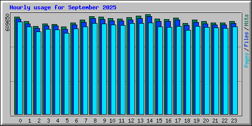Hourly usage for September 2025
