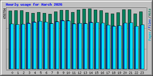 Hourly usage for March 2026