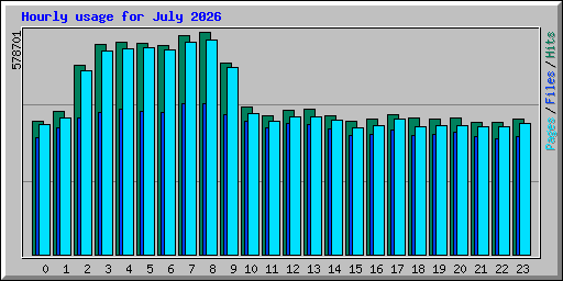 Hourly usage for July 2026